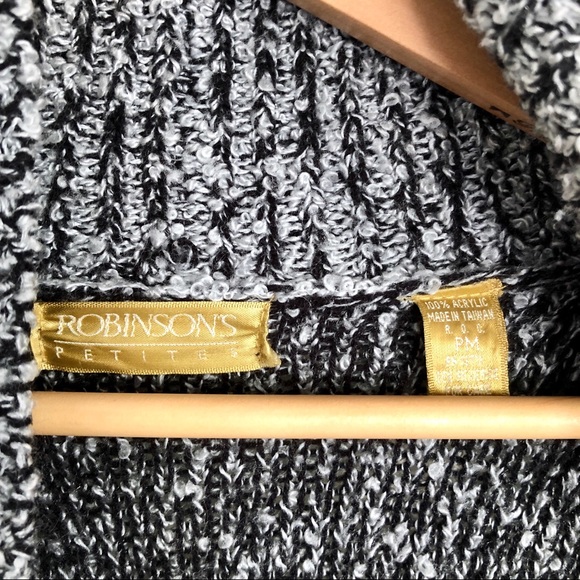 VINTAGE Shawl Collar Nubby Knit Boucle Long Duster Cardigan - Picture 5 of 5